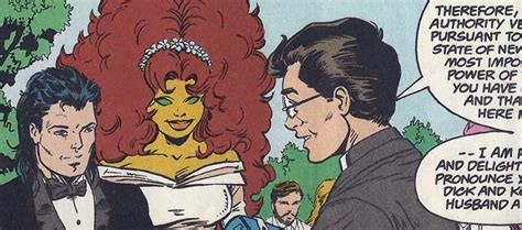 starfire and robin|robin and starfire get married.